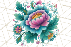 Polish Folk Botanical Clipart, Floral Animals Png Product Image 4