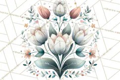 Polish Folk Botanical Clipart, Floral Animals Png Product Image 5