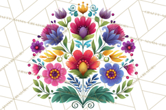 Polish Folk Botanical Clipart, Floral Animals Png Product Image 2