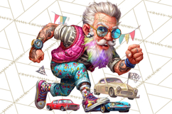 Funky Grandpa Clipart PNG Quirky Senior Cartoon Characters Product Image 2