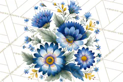 Polish Folk Botanical Clipart, Floral Animals Png Product Image 3