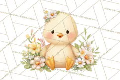 Spring Pets Clipart PNG, Cute Baby Animals Watercolor Product Image 4