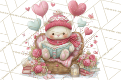 Valentine Reading Animals Clipart for Classroom Crafts Product Image 5