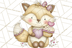 Valentine Animals Clipart PNG, Cute Animal Valentine Product Image 5
