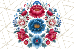 Polish Folk Botanical Clipart, Floral Animals Png Product Image 5