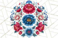 Polish Folk Botanical Clipart, Floral Animals Png Product Image 5