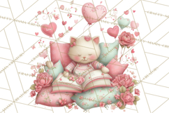 Valentine Reading Animals Clipart for Classroom Crafts Product Image 2