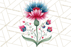 Polish Folk Botanical Clipart, Floral Animals Png Product Image 2