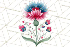 Polish Folk Botanical Clipart, Floral Animals Png Product Image 2