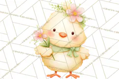 Spring Pets Clipart PNG, Cute Baby Animals Watercolor Product Image 2