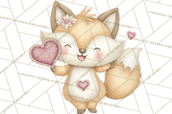 Valentine Animals Clipart PNG, Cute Animal Valentine Product Image 3