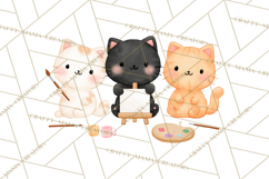 Kawaii Cat Clipart, Cute Kitten PNG, Fun Cat Illustrations Product Image 3