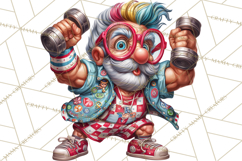 Funky Grandpa Clipart PNG Quirky Senior Cartoon Characters Product Image 5