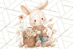 Spring Pets Clipart PNG, Cute Baby Animals Watercolor Product Image 5