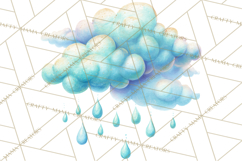 Rainy Day Clipart, Spring Weather Clip Art PNG, Umbrella Product Image 5