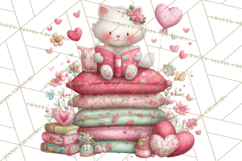 Valentine Reading Animals Clipart for Classroom Crafts Product Image 5