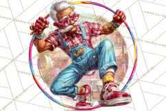 Funky Grandpa Clipart PNG Quirky Senior Cartoon Characters Product Image 2