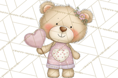 Valentine Animals Clipart PNG, Cute Animal Valentine Product Image 2