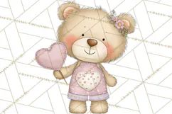 Valentine Animals Clipart PNG, Cute Animal Valentine Product Image 2