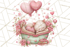 Valentine Reading Animals Clipart for Classroom Crafts Product Image 2