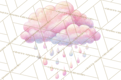 Rainy Day Clipart, Spring Weather Clip Art PNG, Umbrella Product Image 3