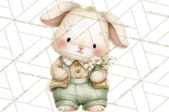 Spring Pets Clipart PNG, Cute Baby Animals Watercolor Product Image 3
