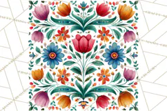 Polish Folk Botanical Clipart, Floral Animals Png Product Image 4