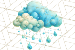 Rainy Day Clipart, Spring Weather Clip Art PNG, Umbrella Product Image 4