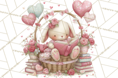 Valentine Reading Animals Clipart for Classroom Crafts Product Image 4