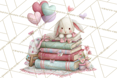 Valentine Reading Animals Clipart for Classroom Crafts Product Image 5
