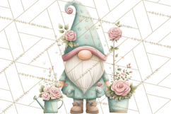 Spring Garden Gnome Clipart, Gnome PNG, Cute Garden Clip Art Product Image 2