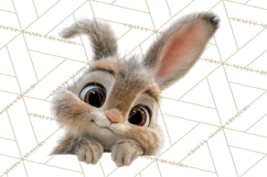 Peeking Cute Animals Clipart, Large-Eyed Baby Creatures, PNG Product Image 2