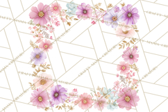 Floral Frames Clipart, Girly Pastel Flower Frames, Oval Png Product Image 3