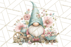 Spring Garden Gnome Clipart, Gnome PNG, Cute Garden Clip Art Product Image 3