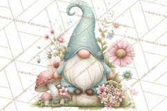 Spring Garden Gnome Clipart, Gnome PNG, Cute Garden Clip Art Product Image 4