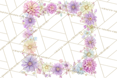 Floral Frames Clipart, Girly Pastel Flower Frames, Oval Png Product Image 2