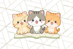 Kawaii Cat Clipart, Cute Kitten PNG, Fun Cat Illustrations Product Image 4