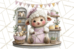 Easter Bakery Critters, Cute Mini World Animals, Pastel Png Product Image 4