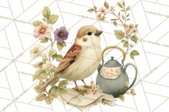 Vintage Spring Animals Clipart, Tea Party Picnic Png Product Image 4