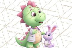 Dinosaur Veterinarian Clipart Cute Pet Care PNG Product Image 4