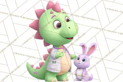 Dinosaur Veterinarian Clipart Cute Pet Care PNG Product Image 4