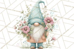 Spring Garden Gnome Clipart, Gnome PNG, Cute Garden Clip Art Product Image 3