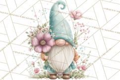 Spring Garden Gnome Clipart, Gnome PNG, Cute Garden Clip Art Product Image 5