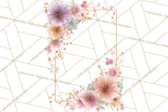 Floral Frames Clipart, Girly Pastel Flower Frames, Oval Png Product Image 2