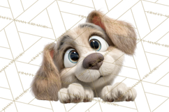 Peeking Cute Animals Clipart, Large-Eyed Baby Creatures, PNG Product Image 3