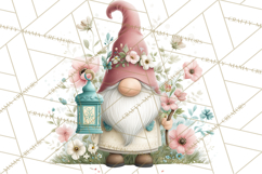 Spring Garden Gnome Clipart, Gnome PNG, Cute Garden Clip Art Product Image 3