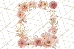 Floral Frames Clipart, Girly Pastel Flower Frames, Oval Png Product Image 3