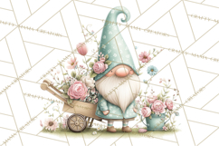 Spring Garden Gnome Clipart, Gnome PNG, Cute Garden Clip Art Product Image 4