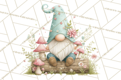 Spring Garden Gnome Clipart, Gnome PNG, Cute Garden Clip Art Product Image 5