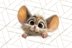 Peeking Cute Animals Clipart, Large-Eyed Baby Creatures, PNG Product Image 5